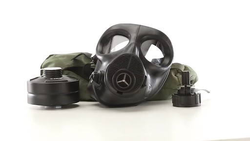 IT MIL M90 GAS MASK W/FILTER & - image 2 from the video